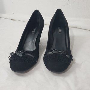 Vaneli Black Wedge Heel Womans Size 9M